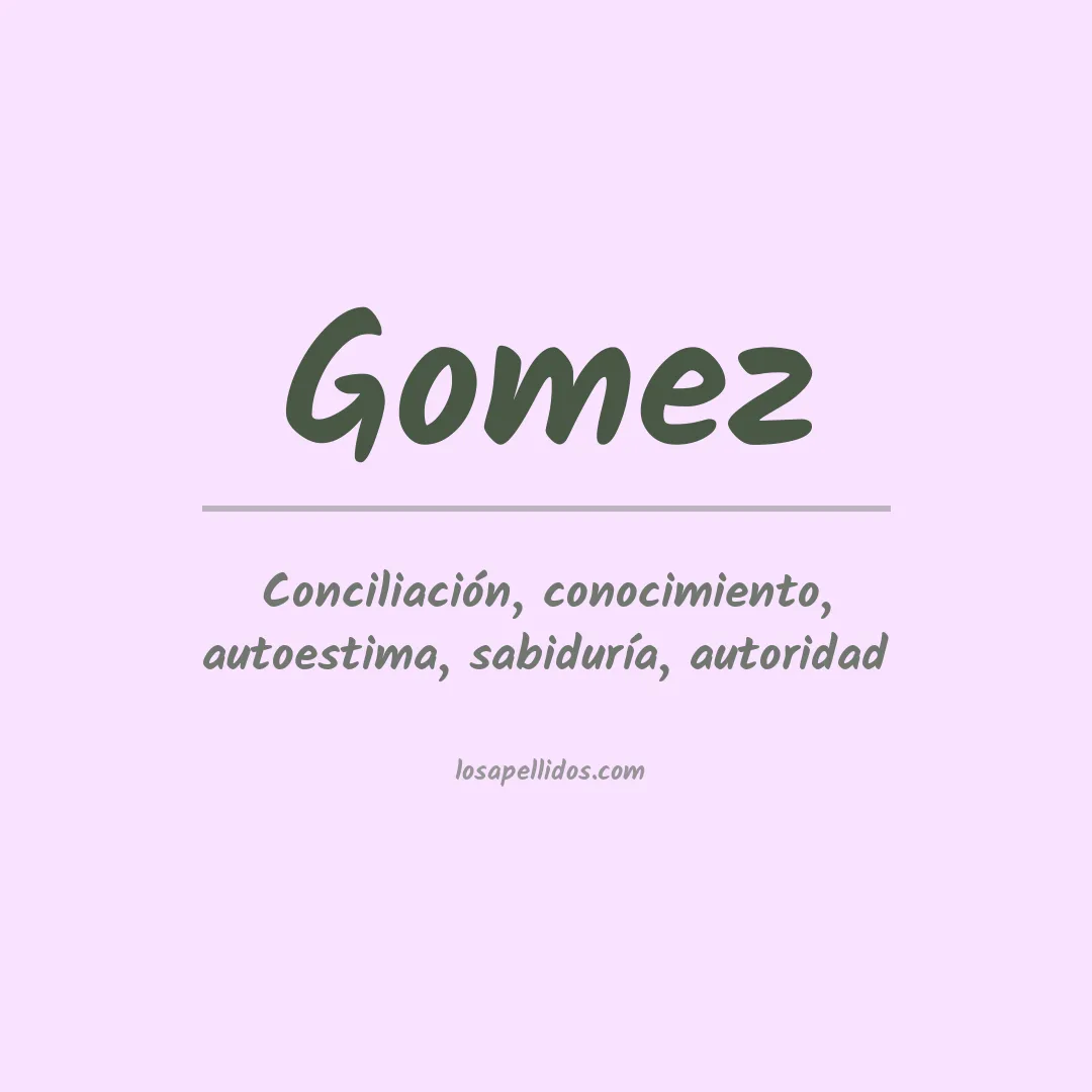 Apellido Gómez