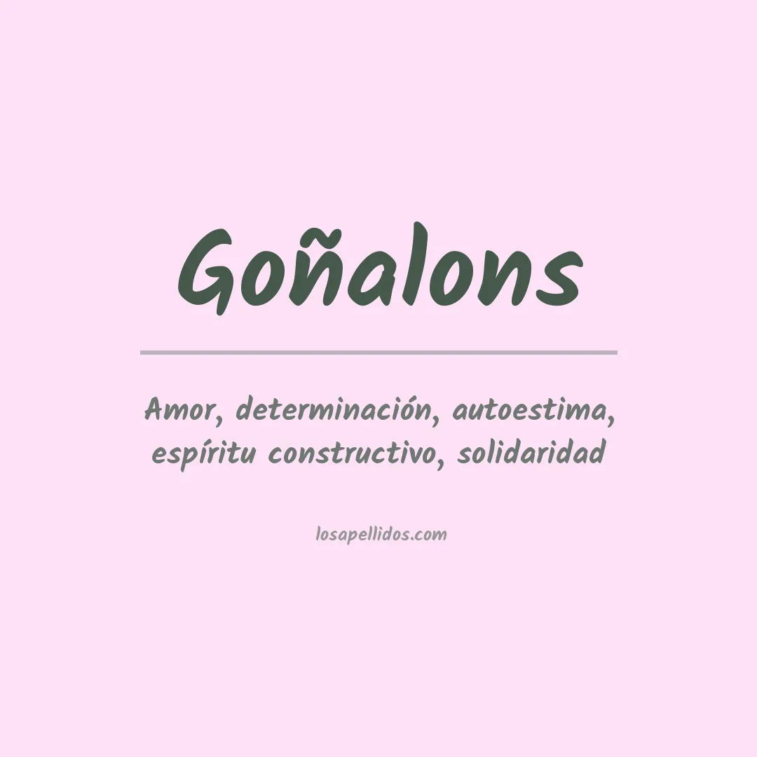 Apellido Goñalons
