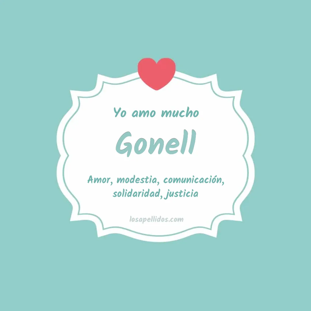 Yo amo mucho Gonell