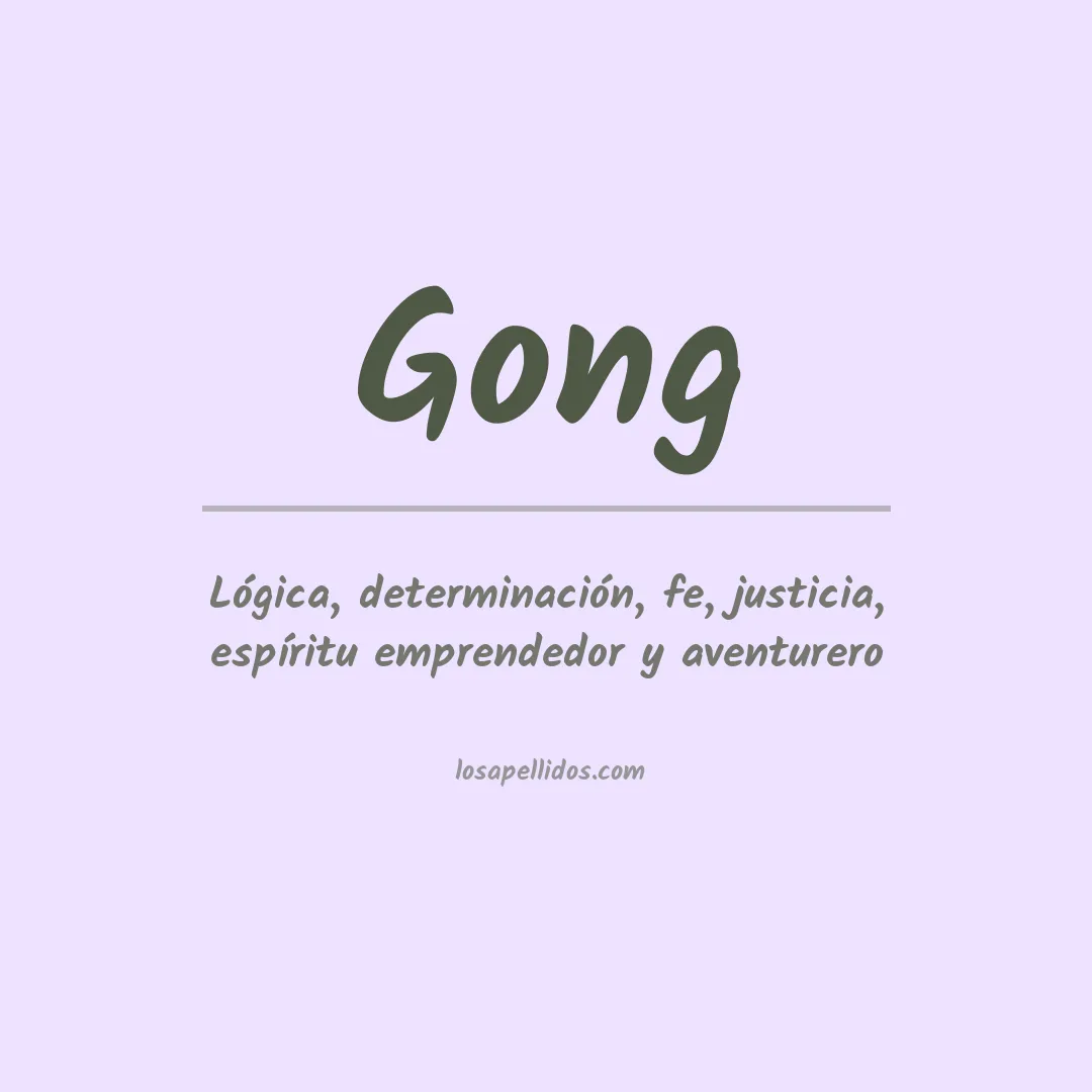 Apellido Gong