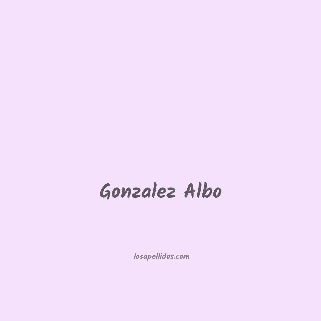 Gonzalez albo en chino