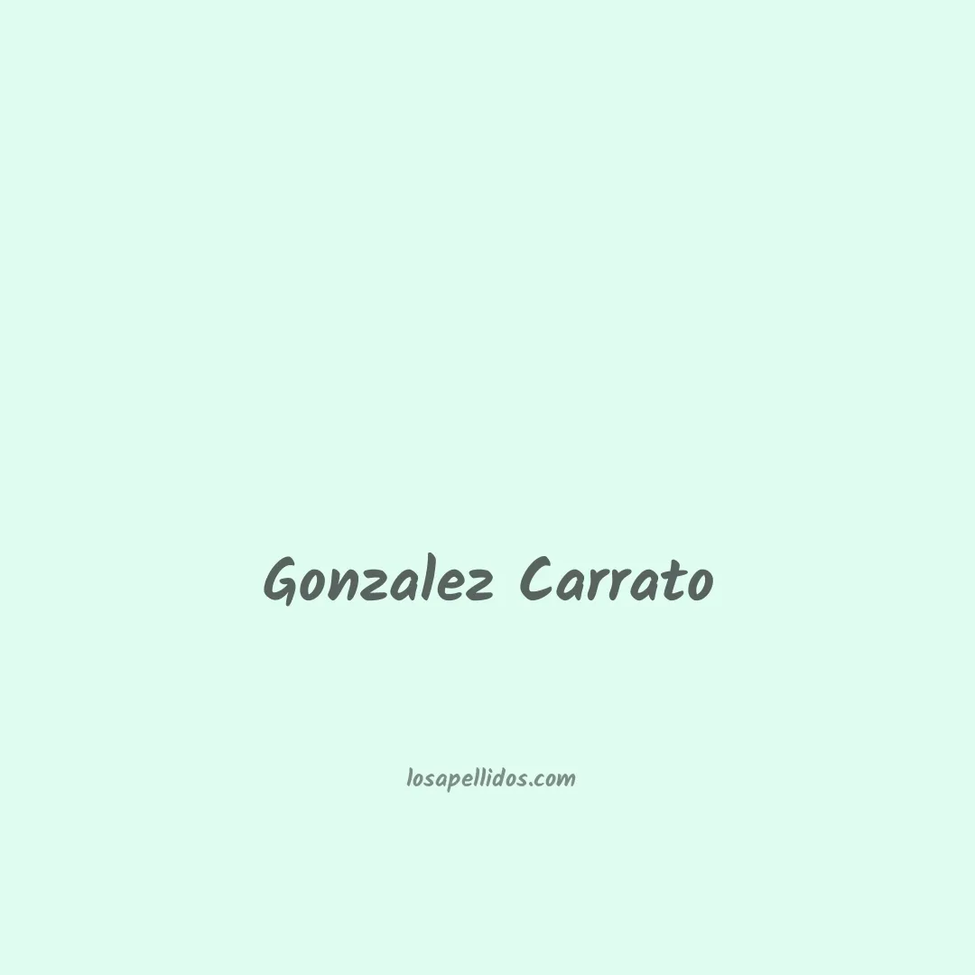 Gonzalez carrato en chino