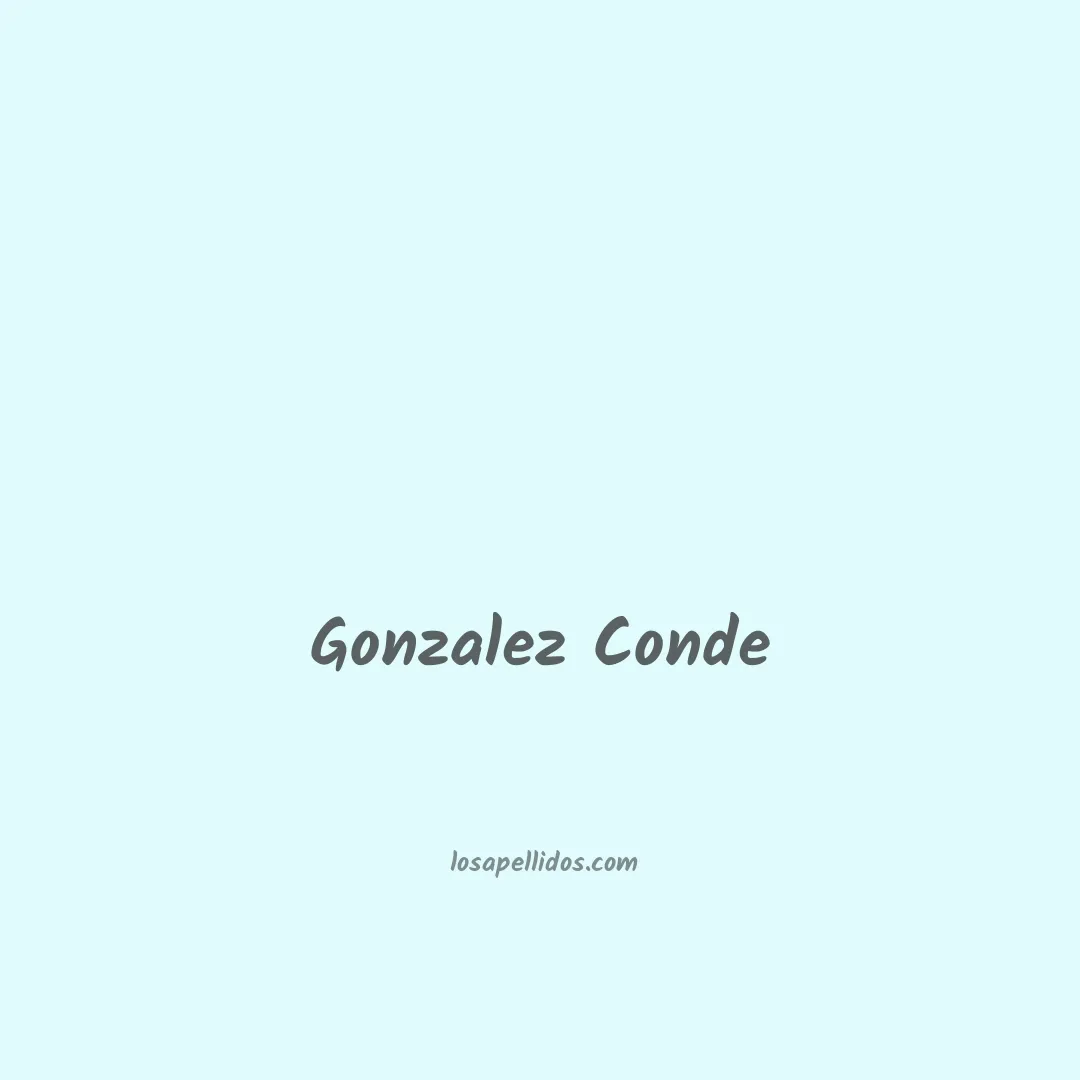 Gonzalez conde en chino