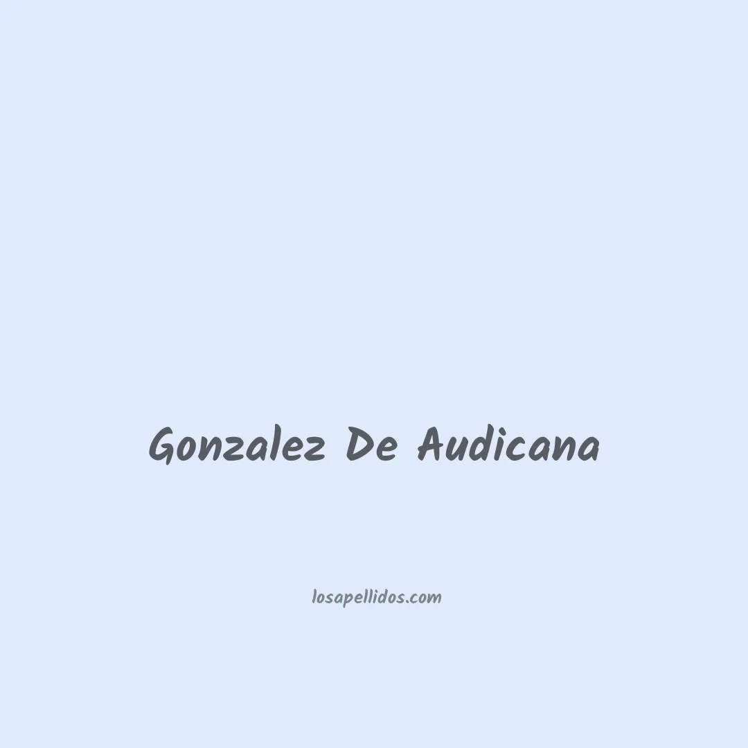 Gonzalez de audicana en chino