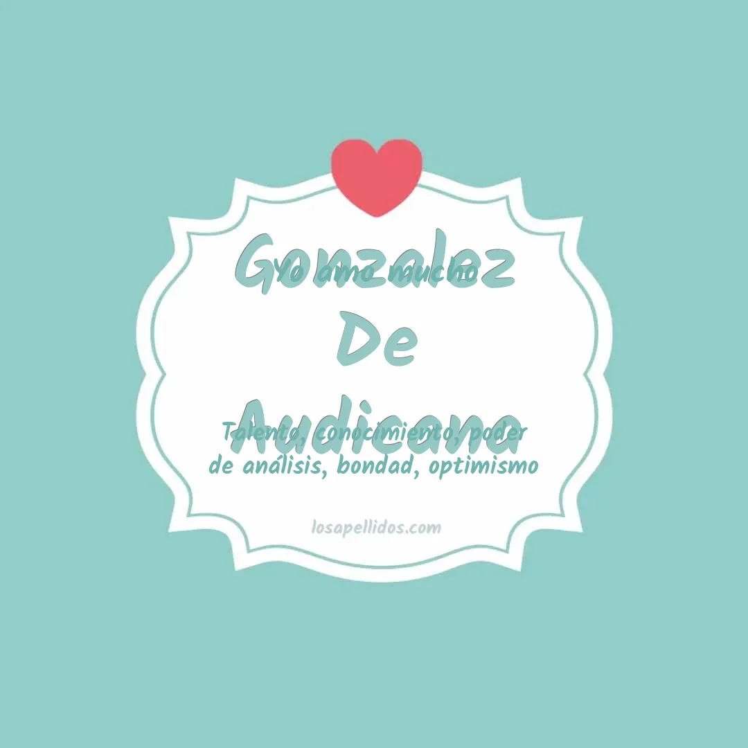 Yo amo mucho Gonzalez de audicana