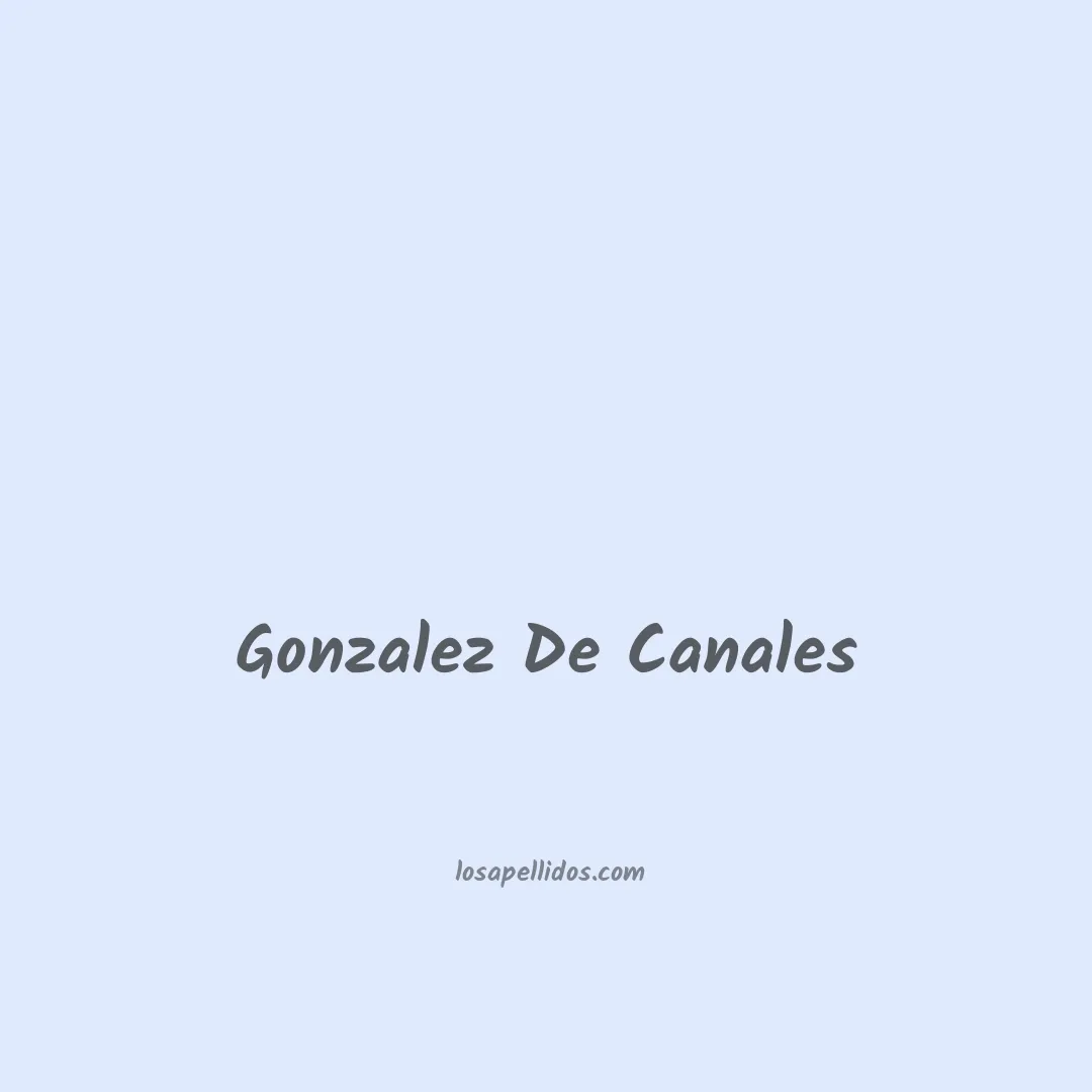 Gonzalez de canales en chino