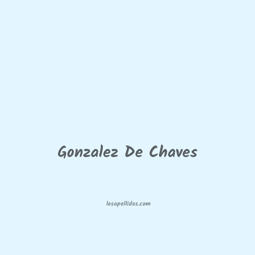 Gonzalez de chaves en chino