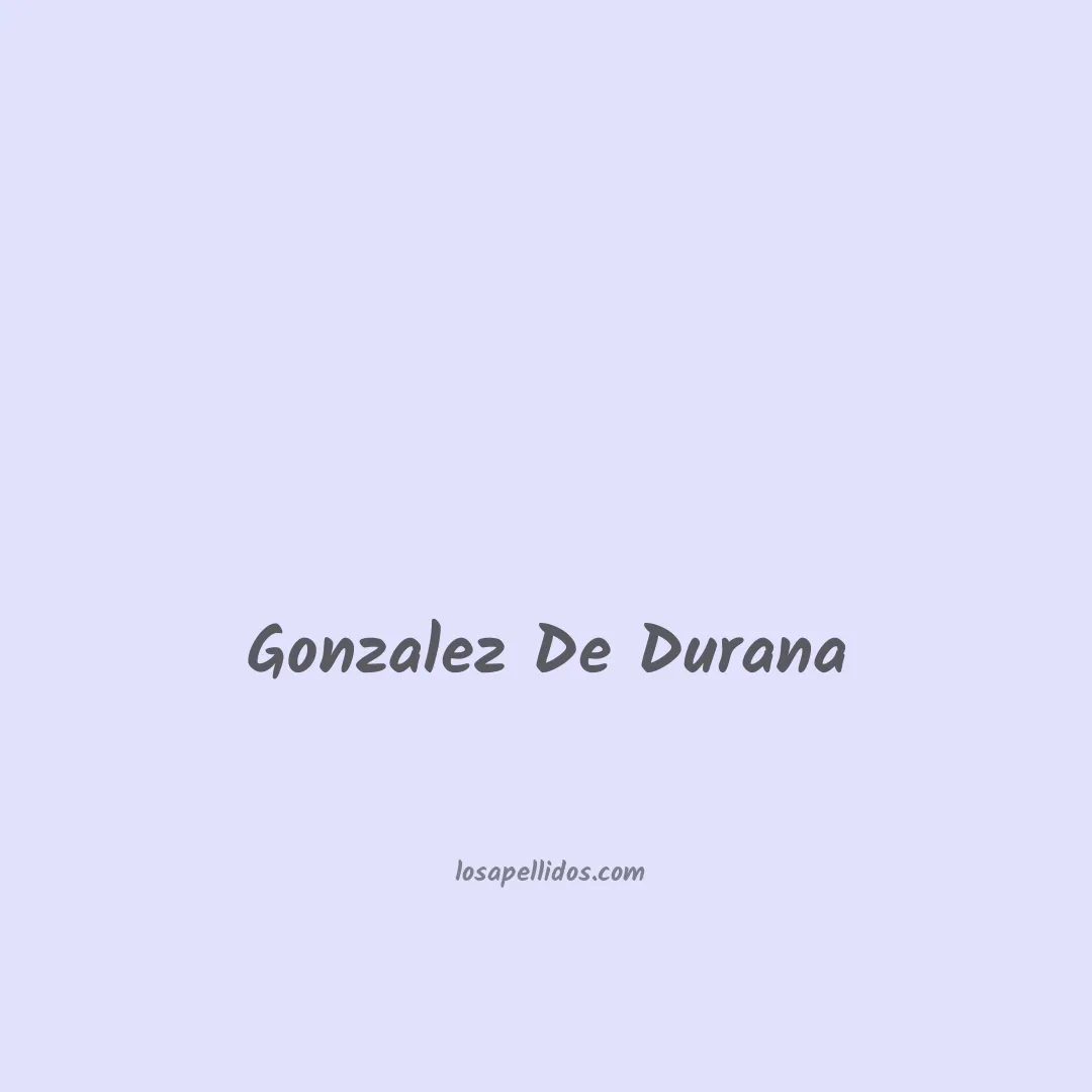 Gonzalez de durana en chino