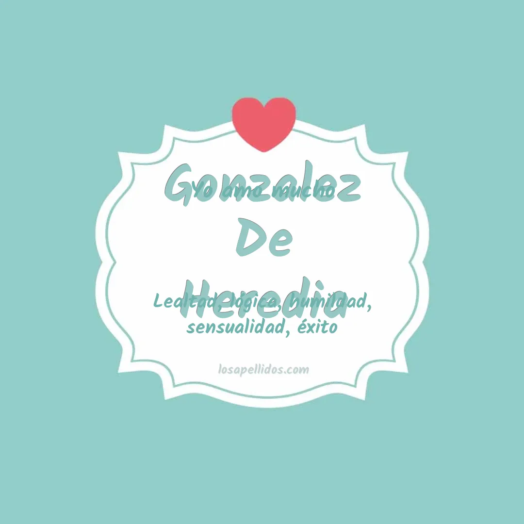 Yo amo mucho Gonzalez de heredia