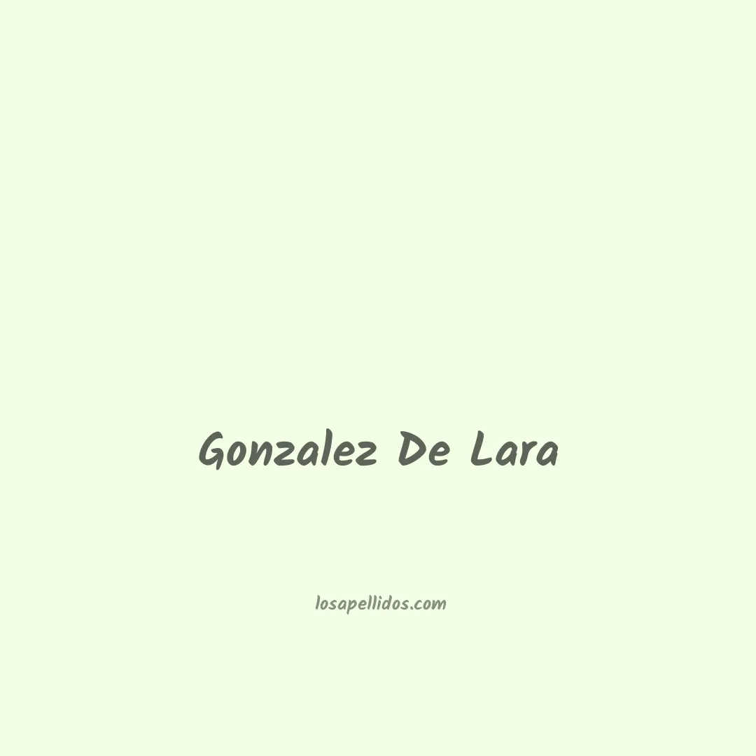 Gonzalez de lara en chino
