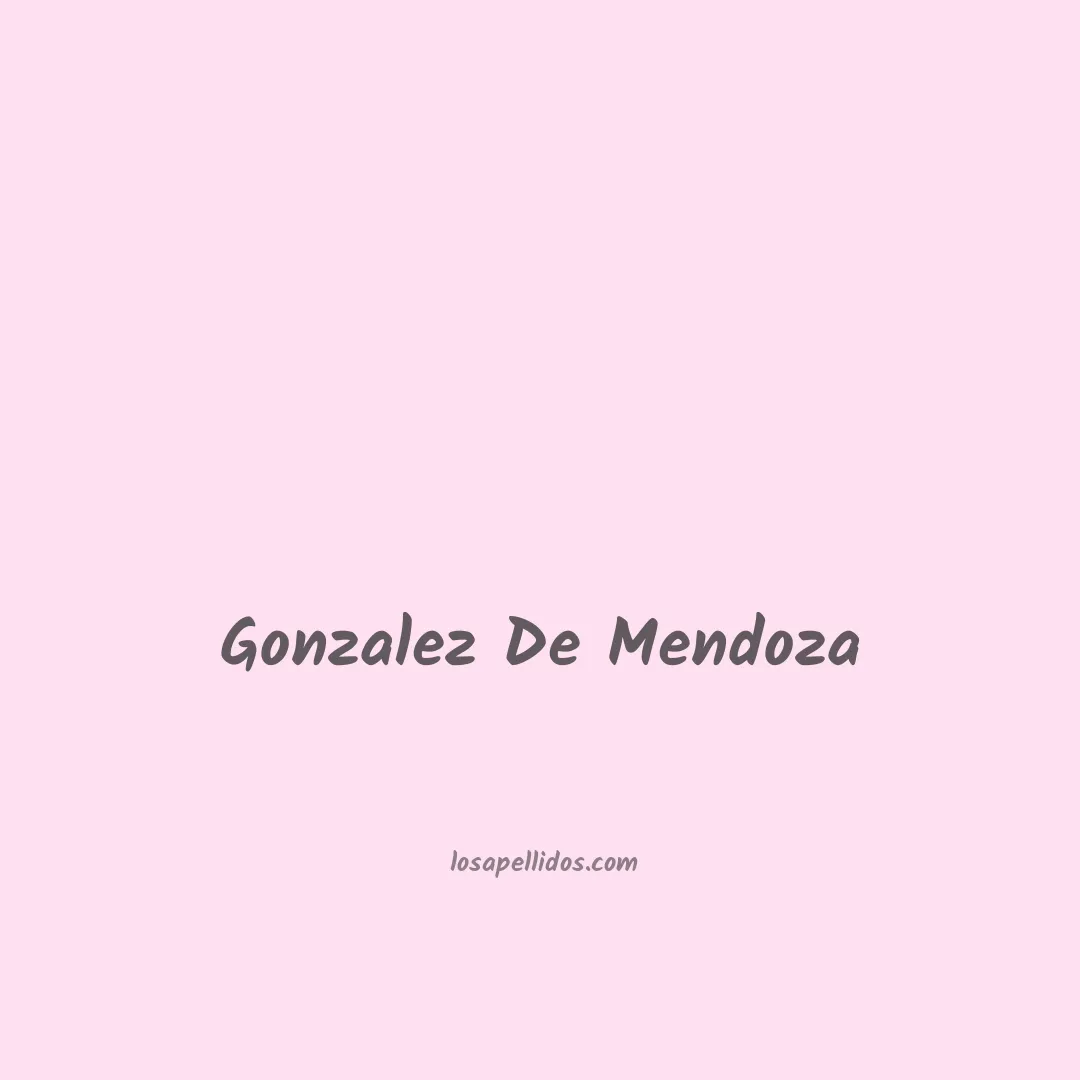 Gonzalez de mendoza en chino