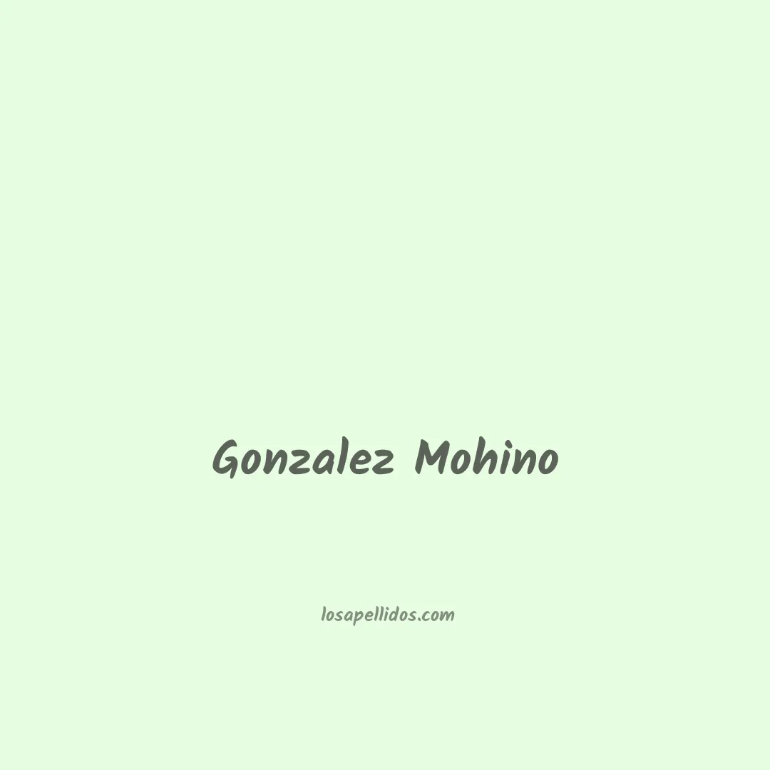 Gonzalez mohino en chino