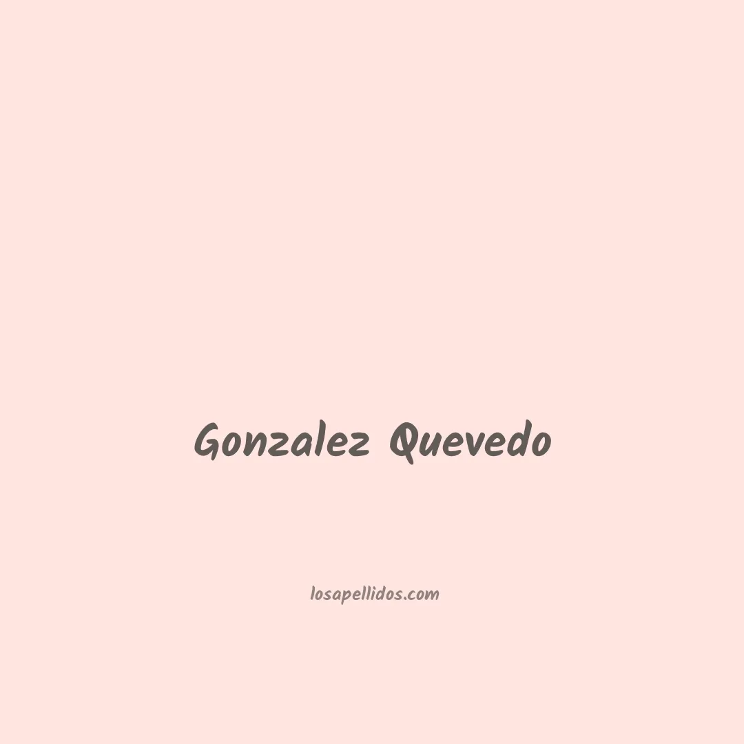 Gonzalez quevedo en chino