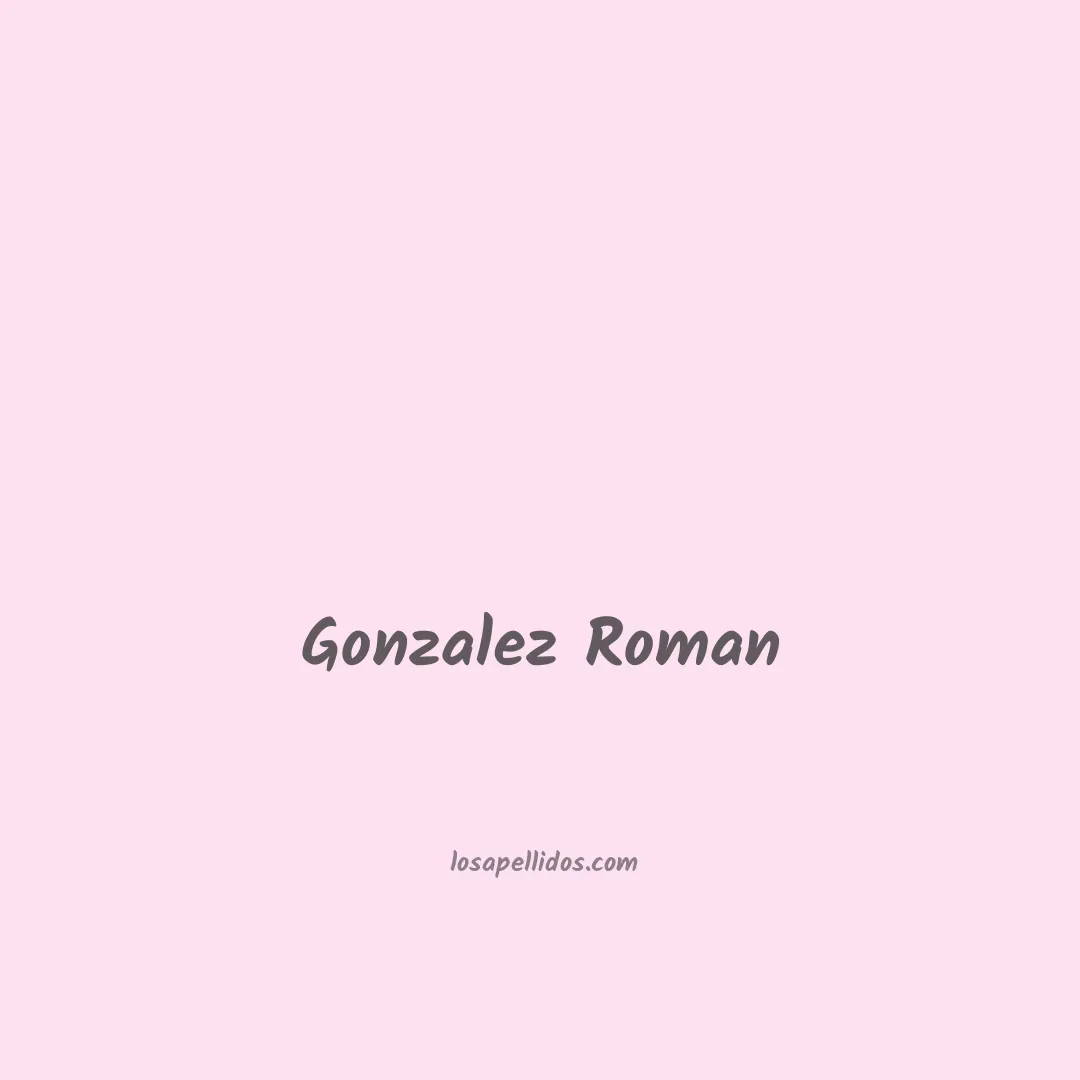Gonzalez roman en chino
