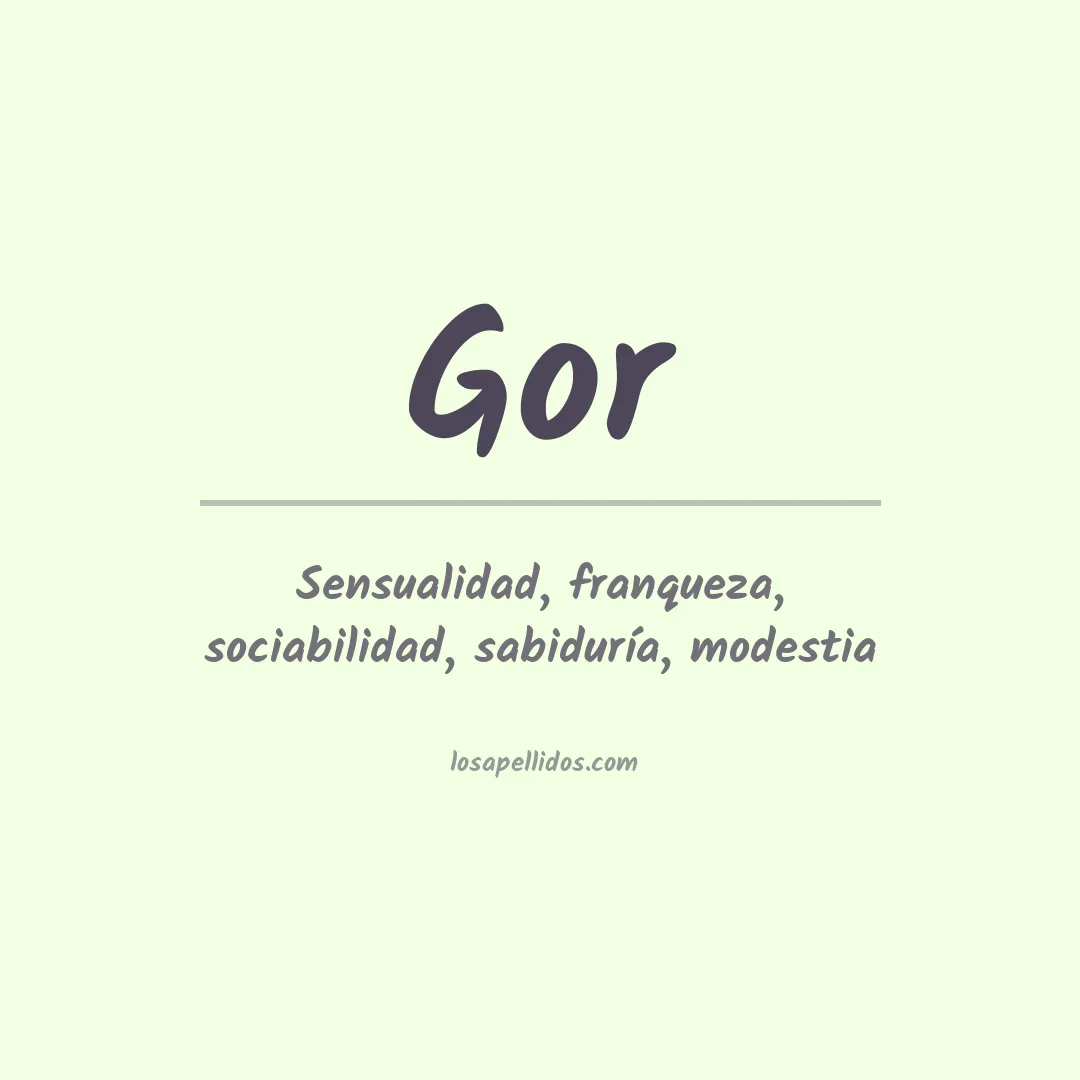 Apellido Gor