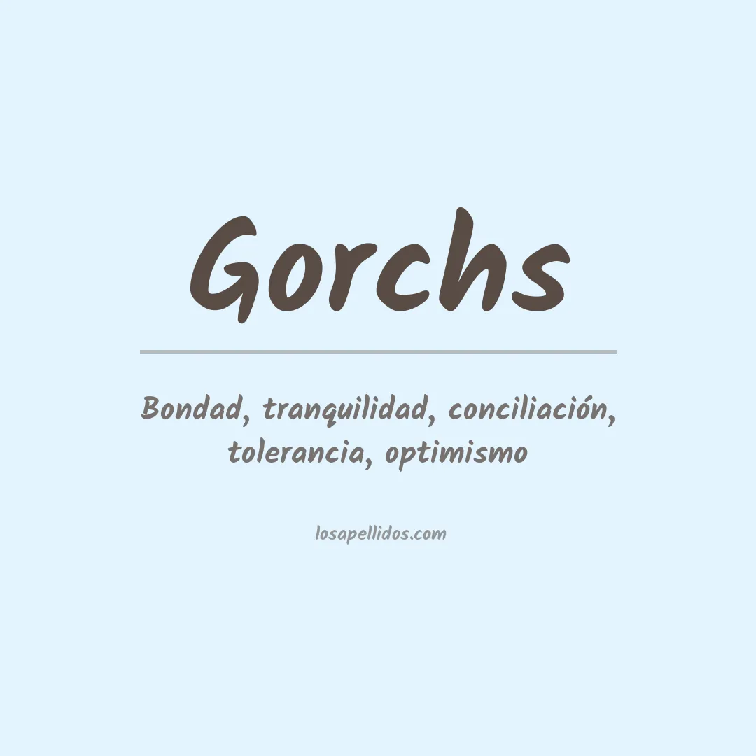 Apellido Gorchs