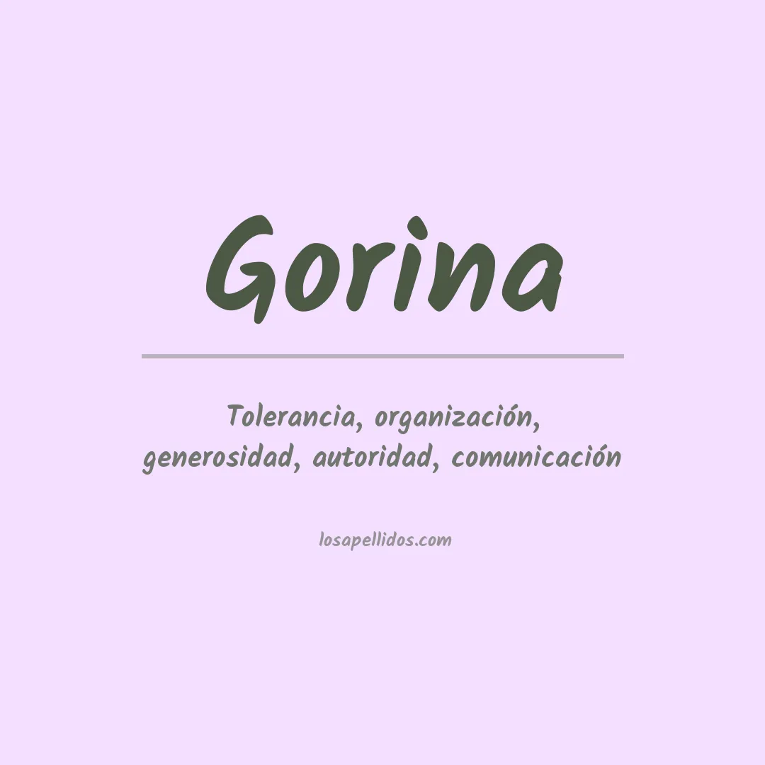 Apellido Gorina