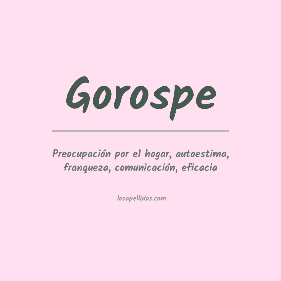 Apellido Gorospe