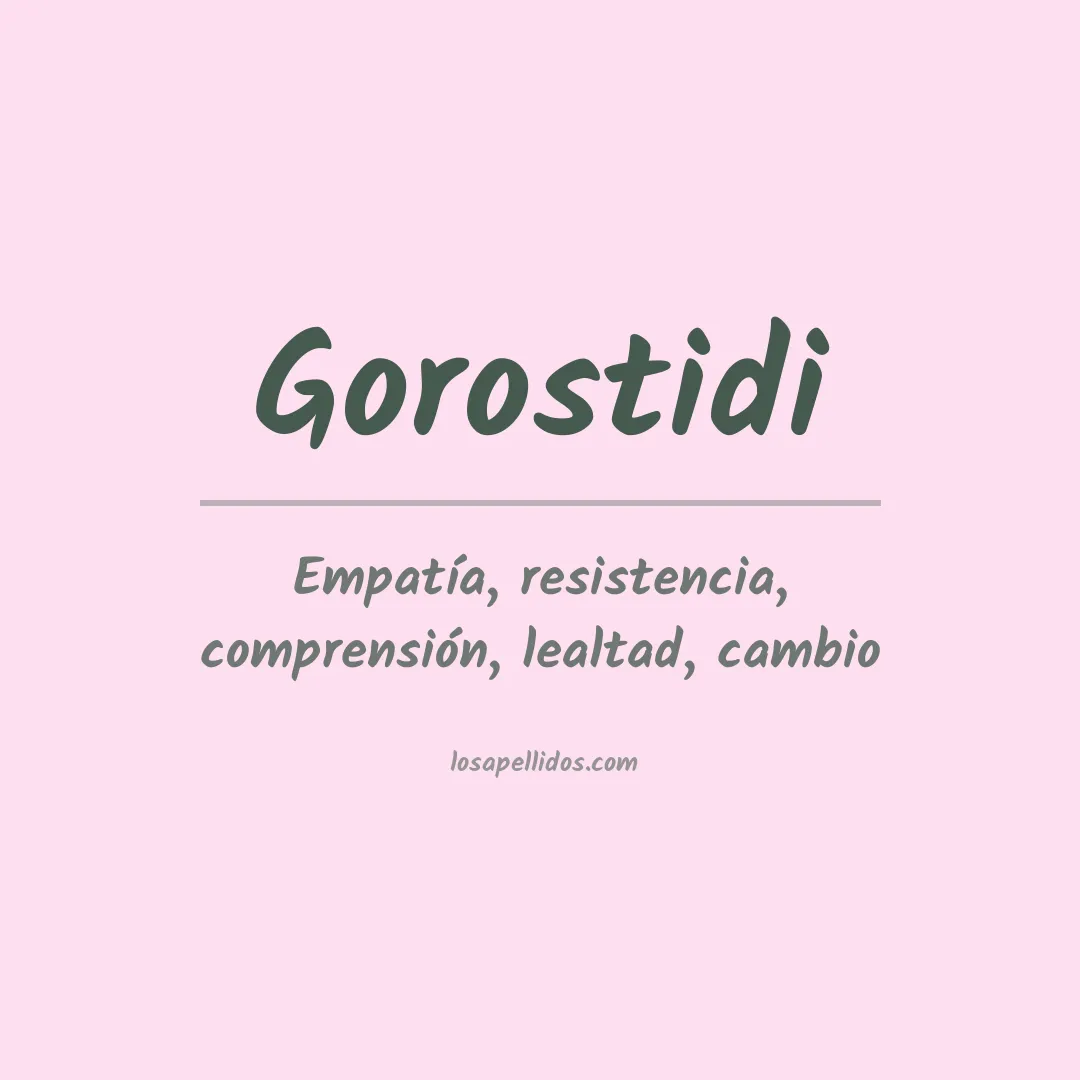 Apellido Gorostidi