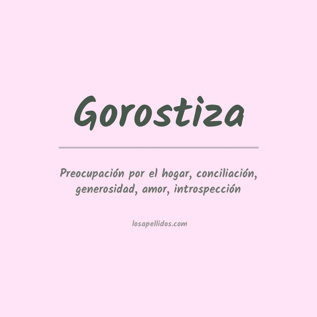 Apellido Gorostiza