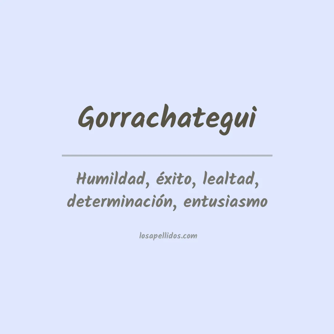 Significado del Apellido Gorrachategui