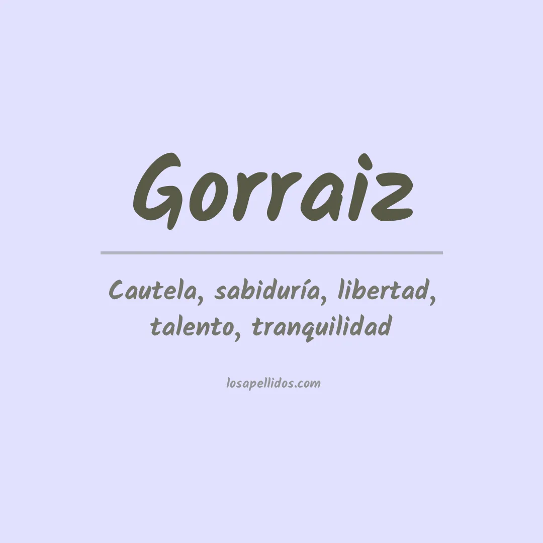 Significado del Apellido Gorraiz