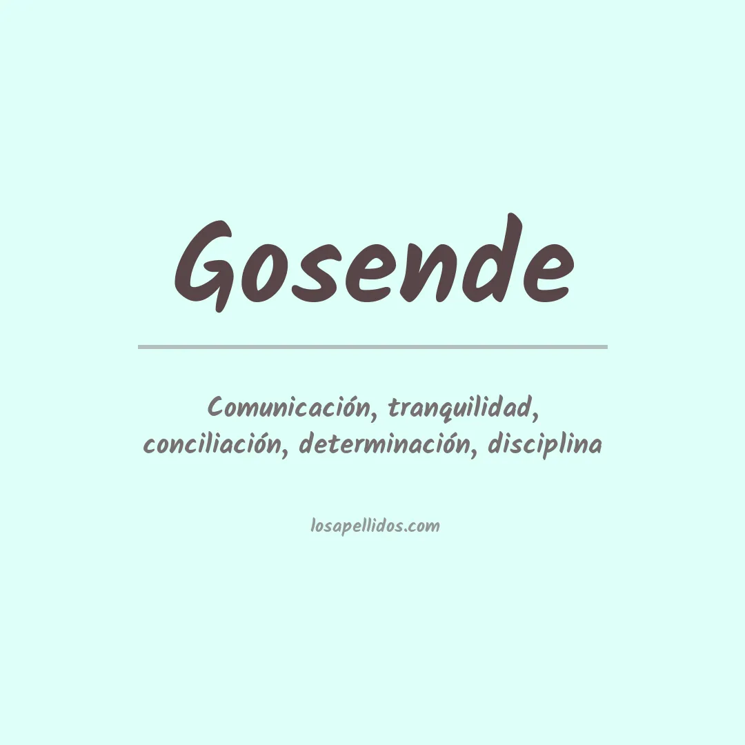 Apellido Gosende