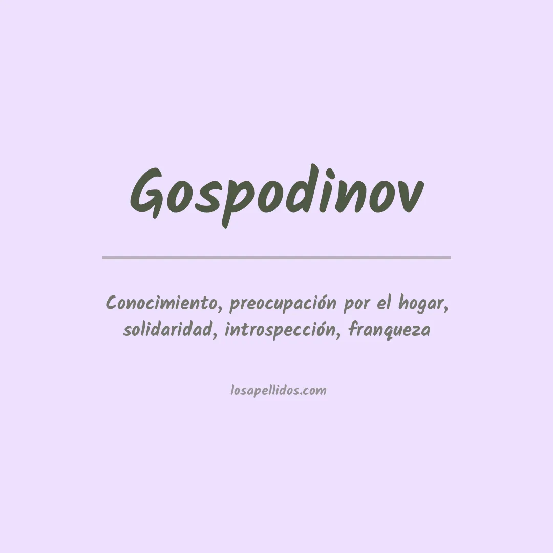 Apellido Gospodinov