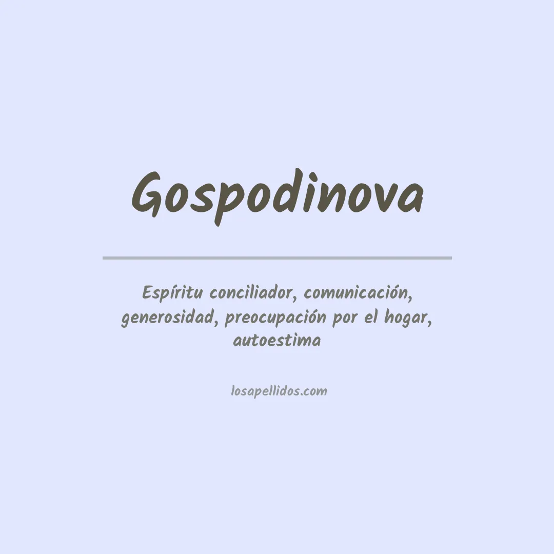 Apellido Gospodinova