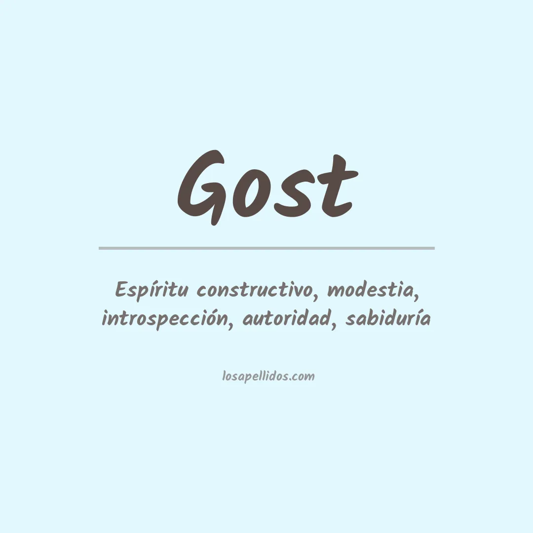 Apellido Gost