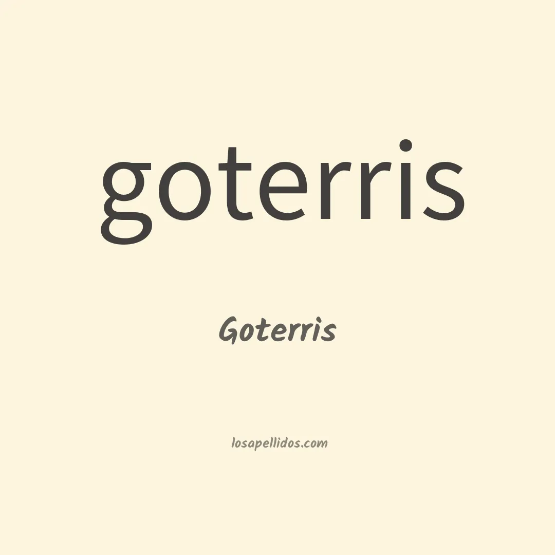 Goterris en chino
