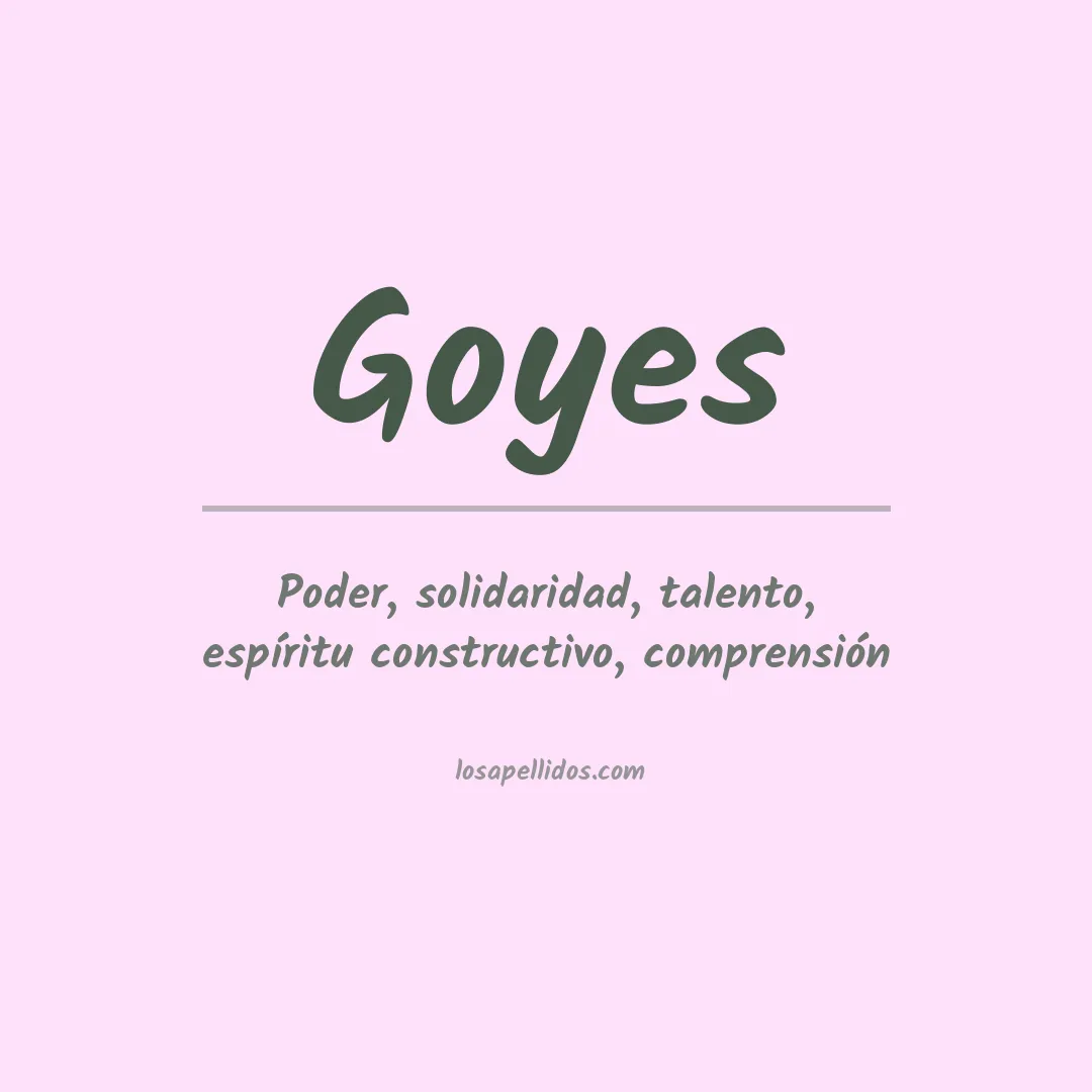 Apellido Goyes