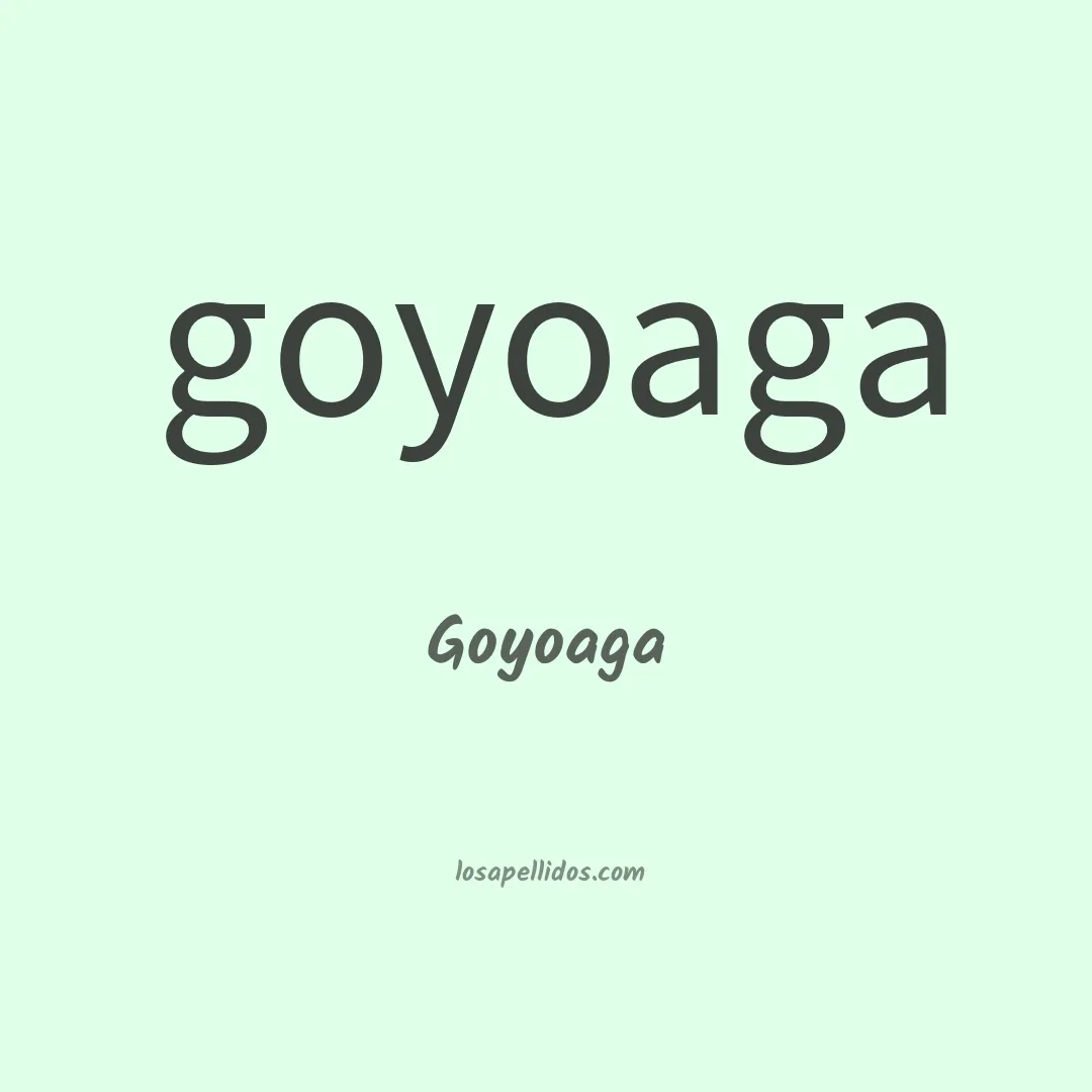 Goyoaga en chino