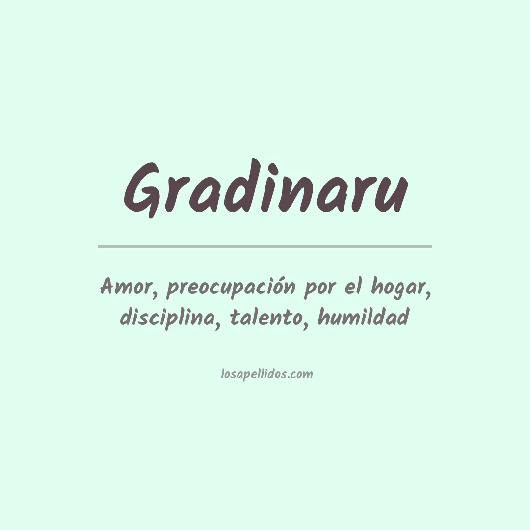 Apellido Gradinaru