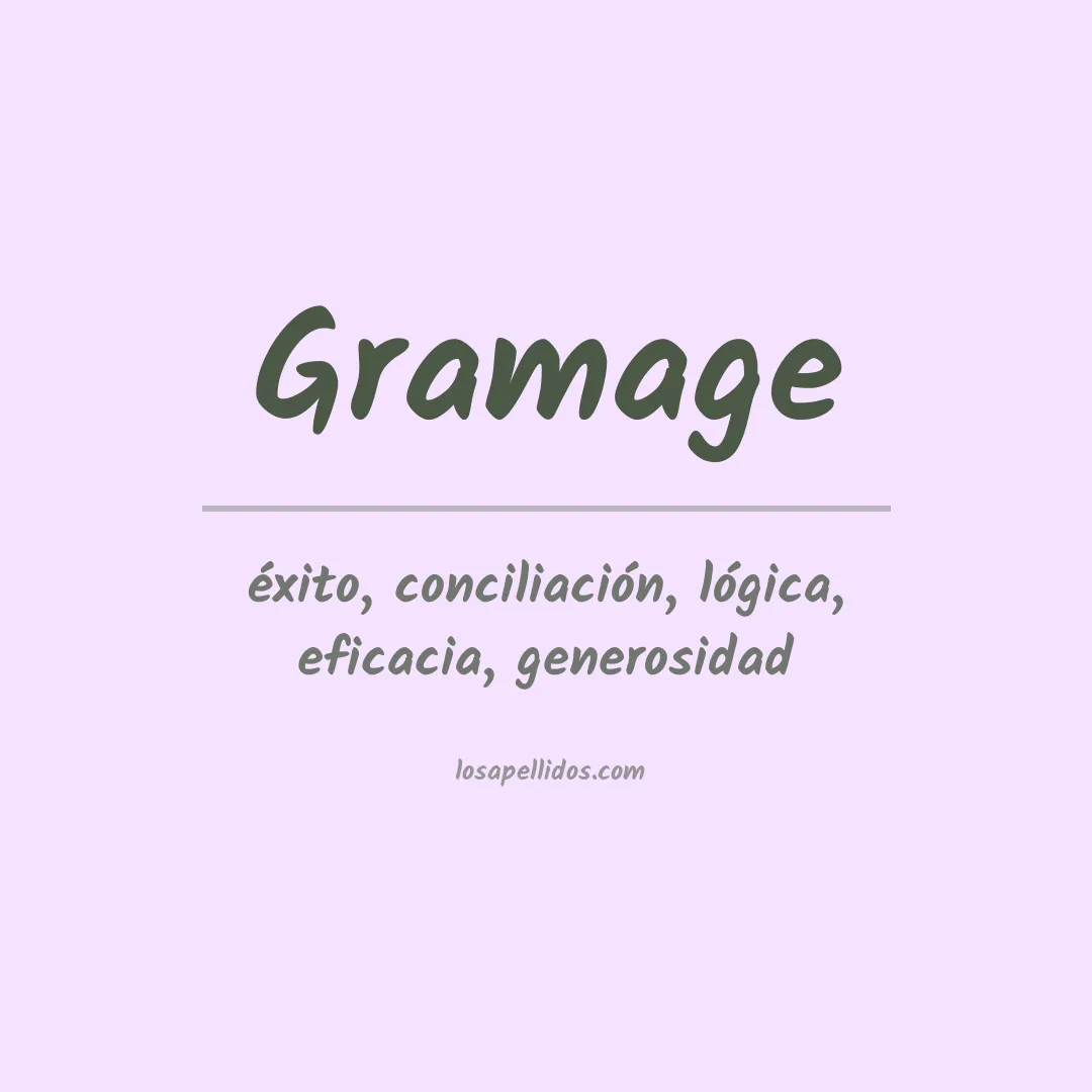 Apellido Gramage