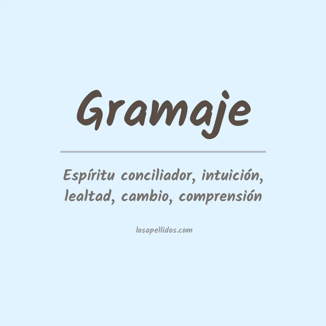 Significado del Apellido Gramaje