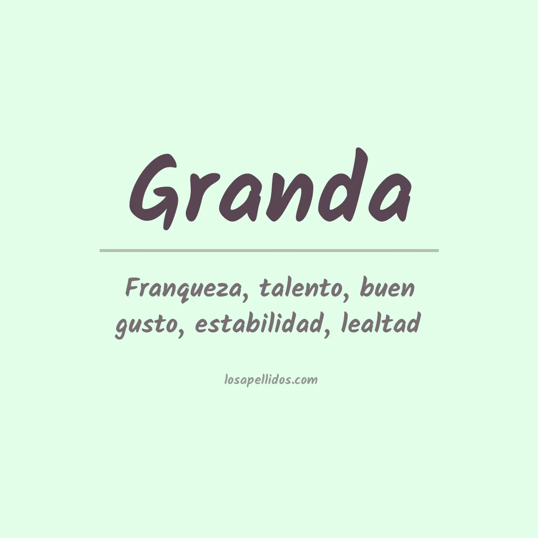 Apellido Granda