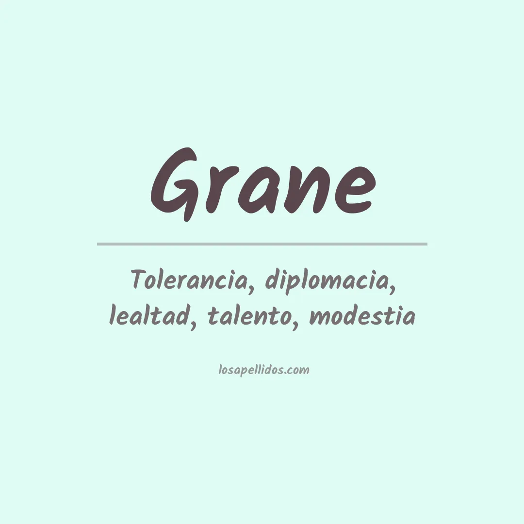 Apellido Grane