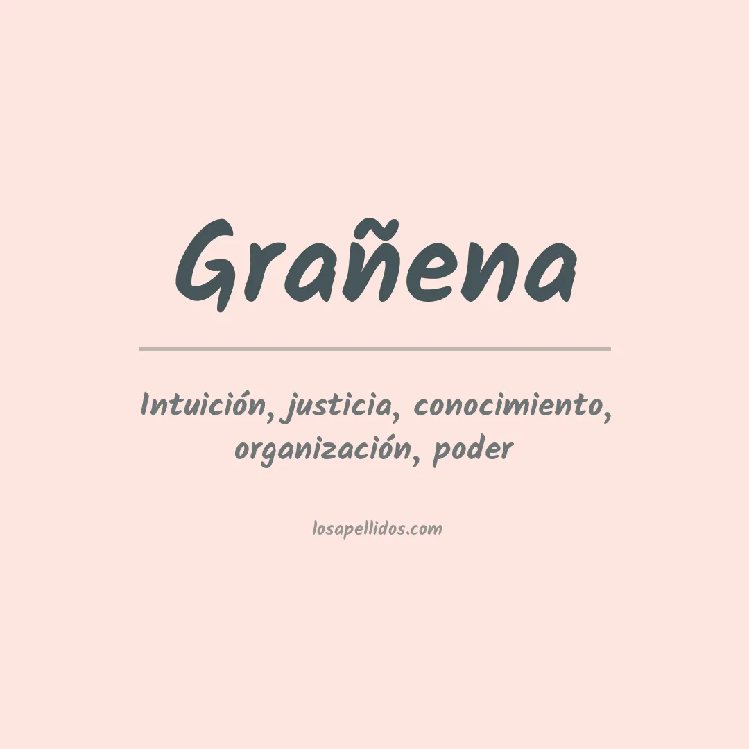 Significado del Apellido Grañena