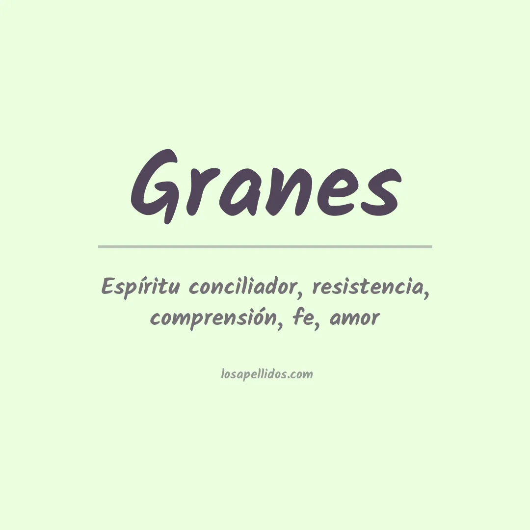 Apellido Granes