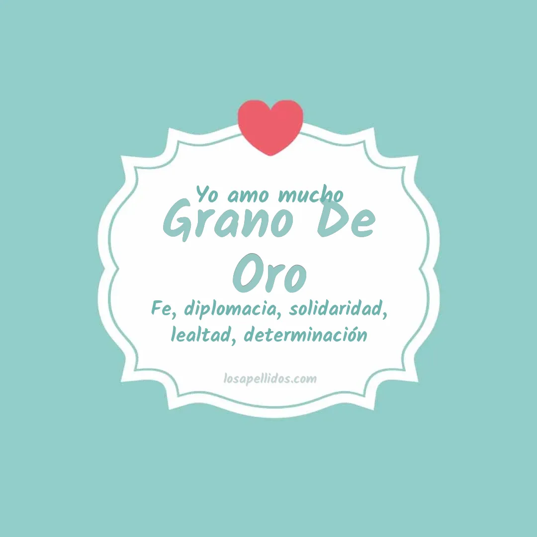 Yo amo mucho Grano de oro