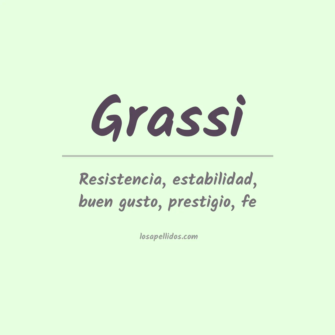 Apellido Grassi