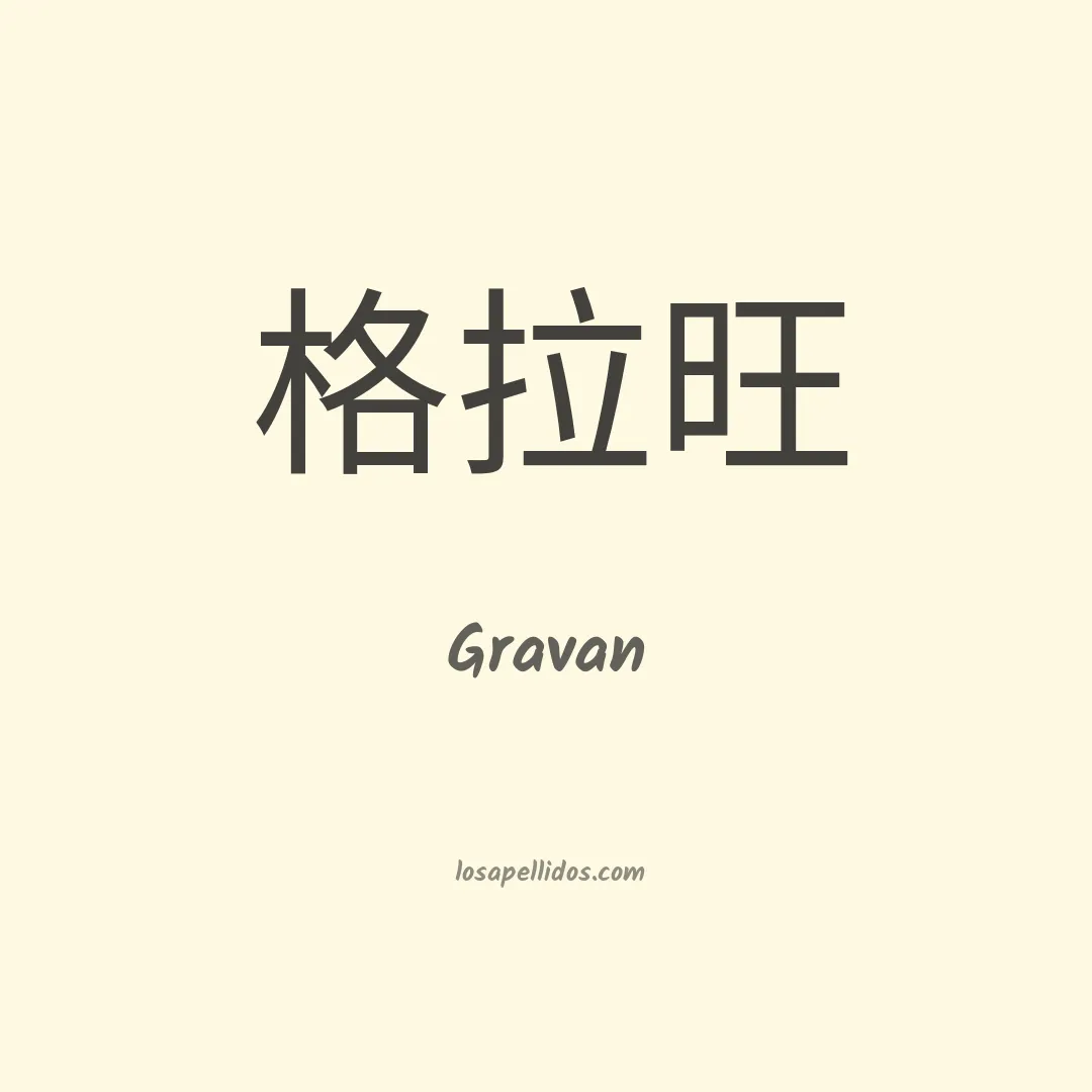 Gravan en chino