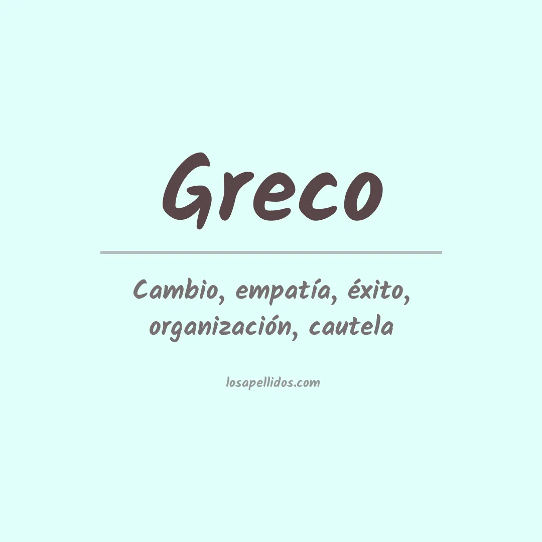 Apellido Greco