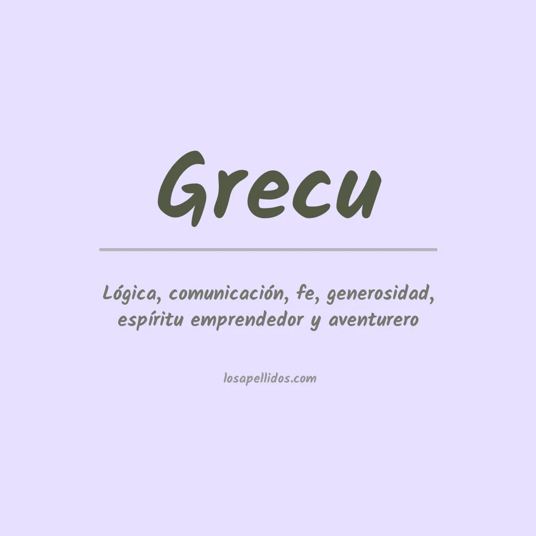 Apellido Grecu