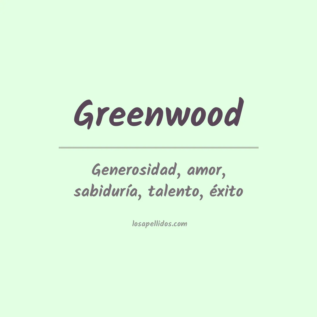 Apellido Greenwood