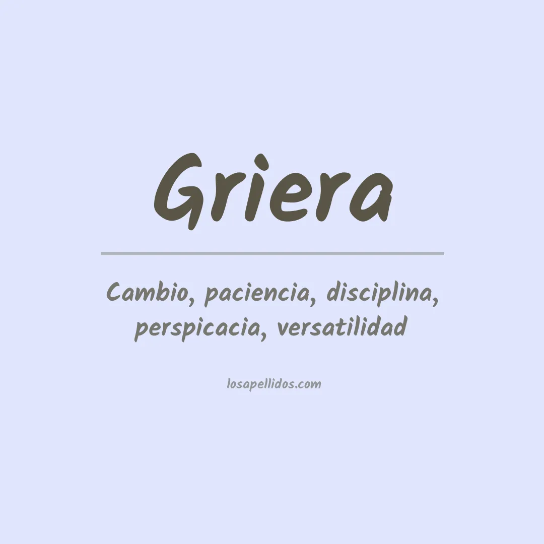 Apellido Griera