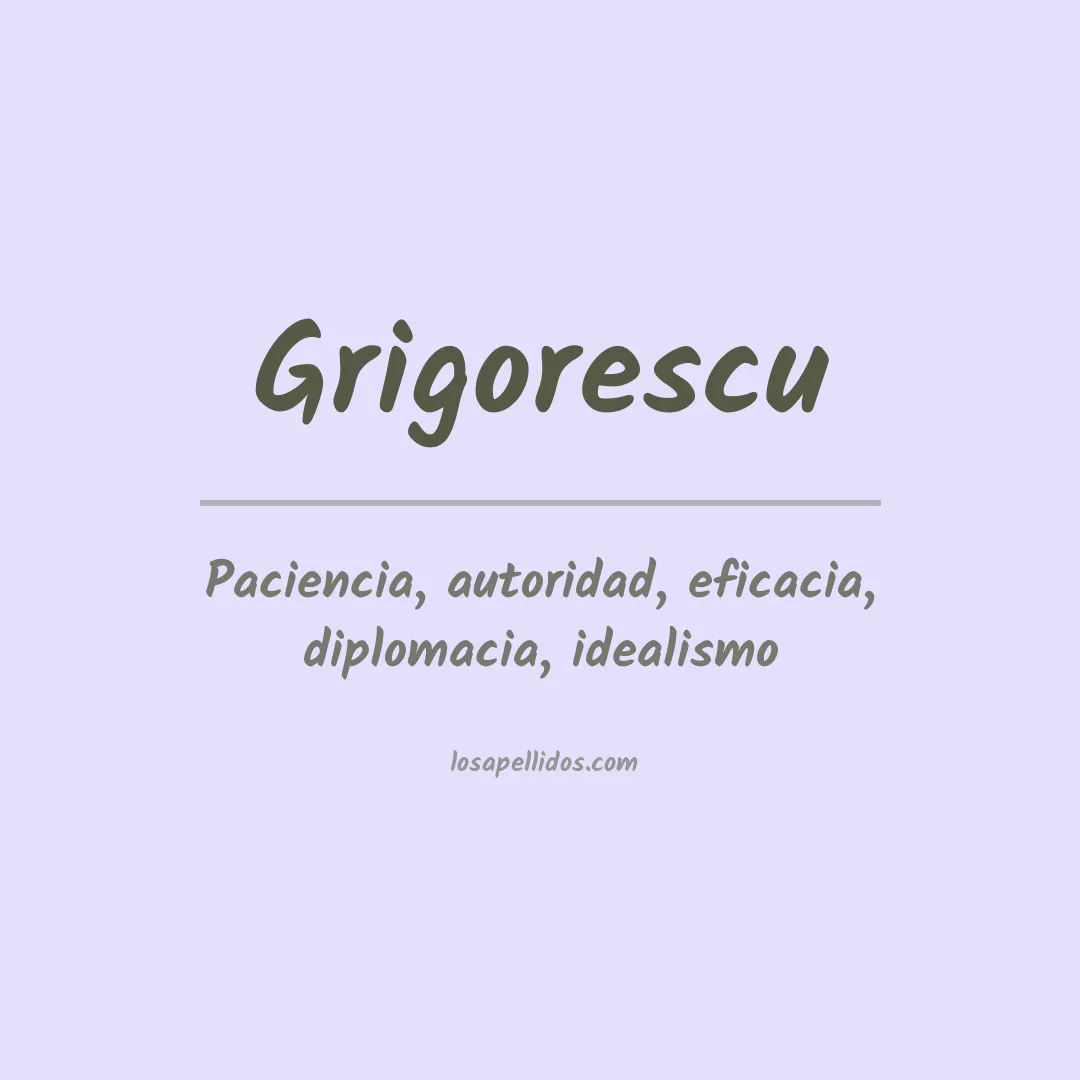 Apellido Grigorescu