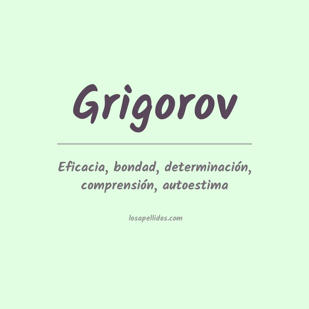 Apellido Grigorov