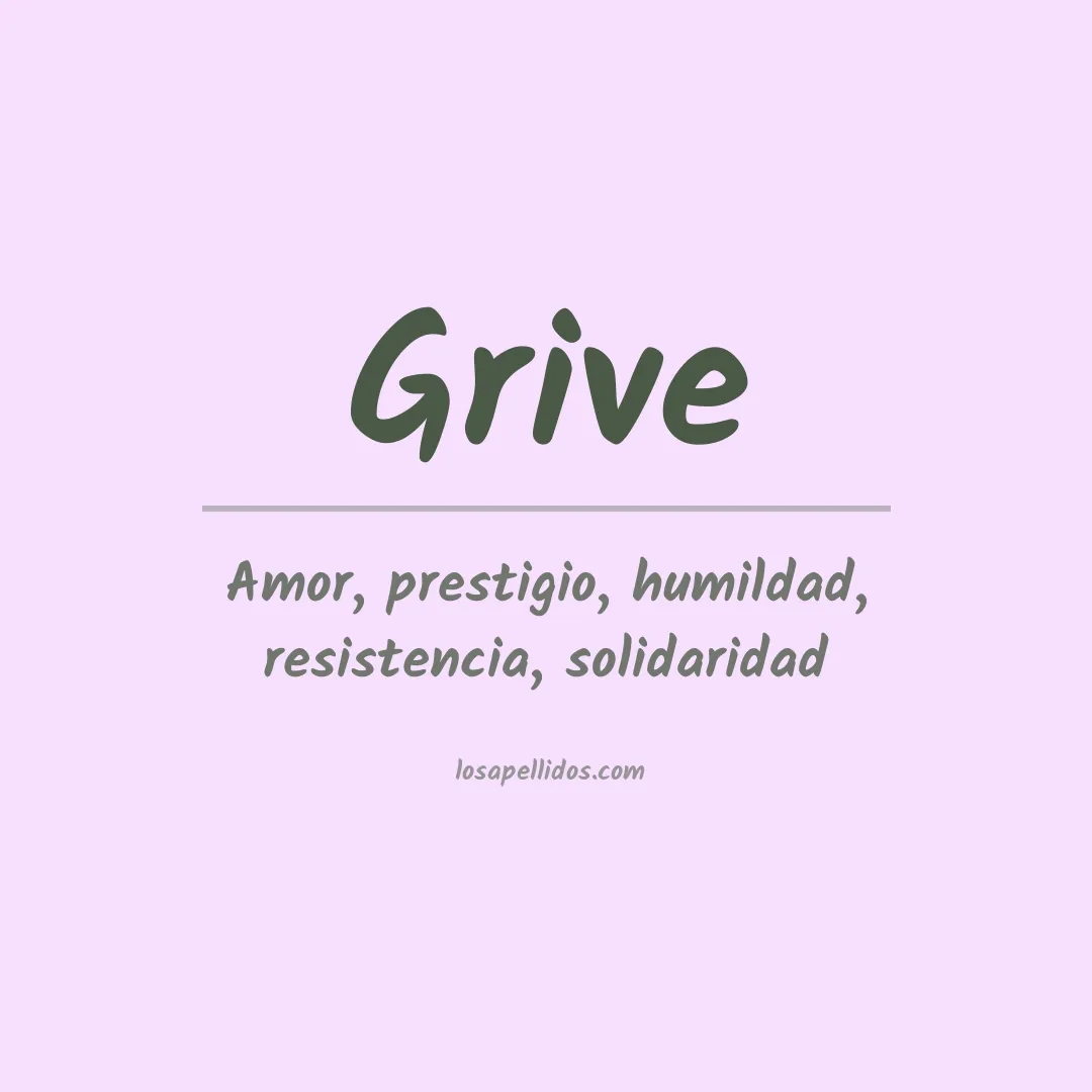Apellido Grive